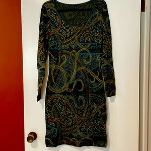 Peruvian Connection paisley sweater dress.